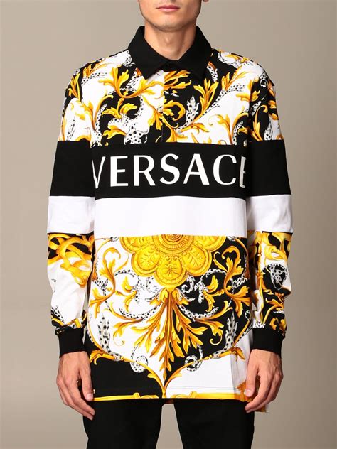 versace couture t shirt herren|versace long sleeves polo shirts.